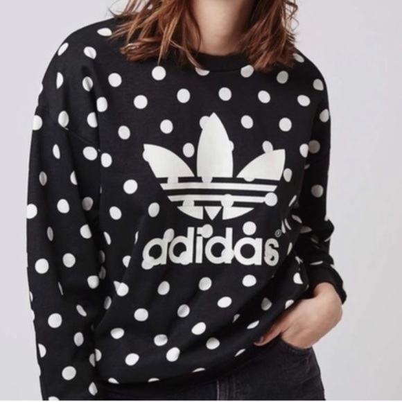 adidas Sweaters - Adidas Polka Dot Crewneck